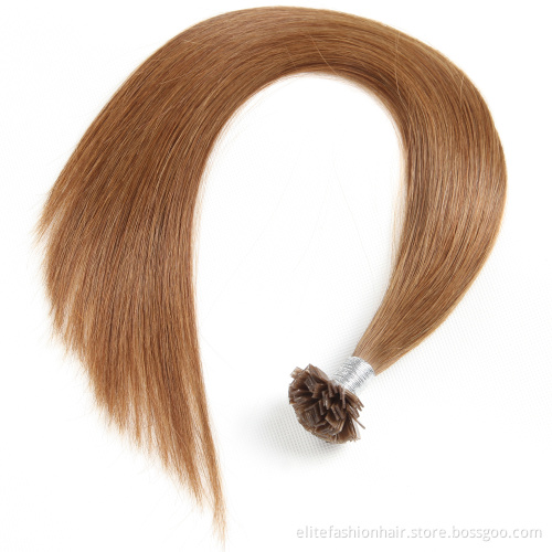 Wholesale Cheap high quality Human hair extension Flat Tip Italy Keratin Prebonded Hair Extensions Flat Tip Hair extensions